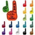 What are personalized foam fingers made of?